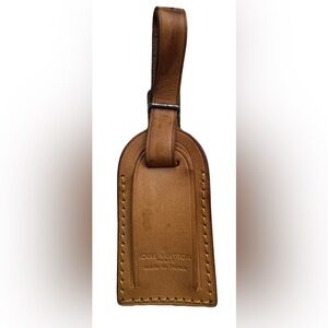 Louis Vuitton Brown Leather Luggage Tag